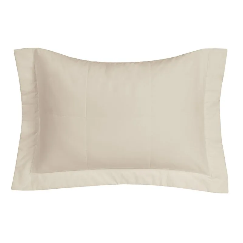 50CM X 70CM C/ 3 ABAS DE 7CM-PORTA TRAVESSEIRO TOQUE ACETINADO SOUFFLE - BEGE DELAVE